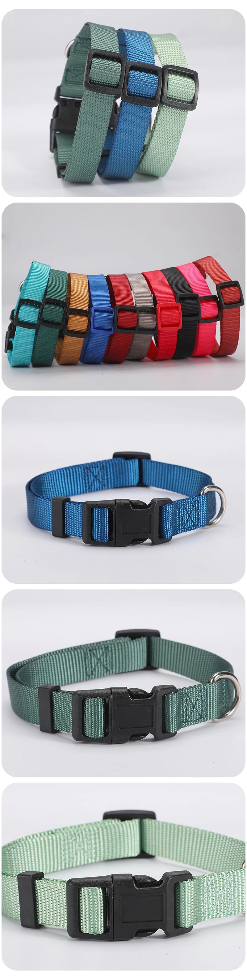 Adjustable Nylon Dog Collar for Small & Large Dogs – Durable & Safe